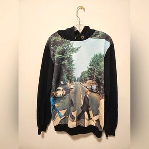 The Beatles Abbey Road Large Graphic Hooded Sweater | Size Medium